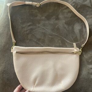 Elegant light pink Perforated Crossbody Bag